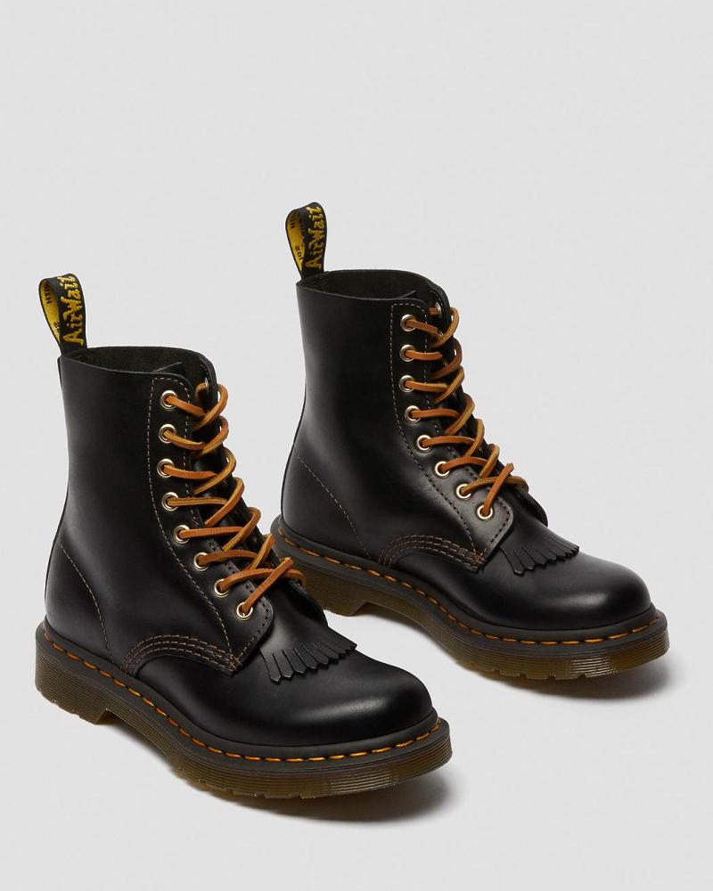Dr Martens 1460 Pascal Abruzzo Lær Ankelstøvletter Dame Svarte | Norge 8TCE